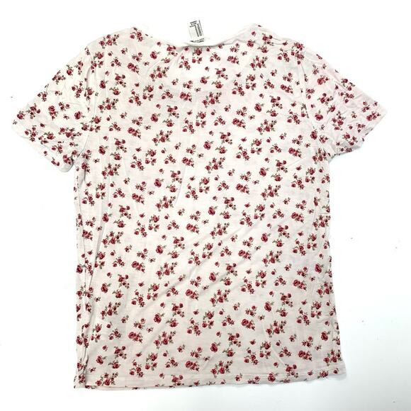 White Ditsy Floral Cropped Tee Shirt - Picture 5 of 8